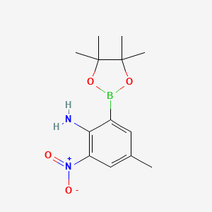 4-Methyl-2-nitro-6-(tetramethyl-1,3,2-dioxaborolan-2-yl)aniline