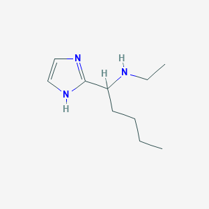 molecular formula C10H19N3 B11763307 N-ethyl-1-(1H-imidazol-2-yl)pentan-1-amine 