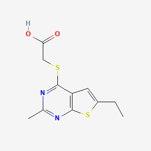 2-((6-Ethyl-2-methylthieno[2,3-d]pyrimidin-4-yl)thio)acetic acid