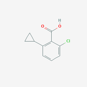 molecular formula C10H9ClO2 B11763369 2-Chloro-6-cyclopropylbenzoic acid 