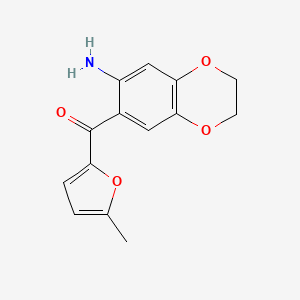 (7-Amino-2,3-dihydrobenzo[b][1,4]dioxin-6-yl)(5-methylfuran-2-yl)methanone