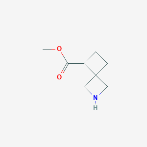 molecular formula C8H13NO2 B11763384 Methyl 2-azaspiro[3.3]heptane-5-carboxylate 