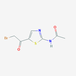 molecular formula C7H7BrN2O2S B11763396 N-(5-(2-Bromoacetyl)thiazol-2-YL)acetamide 