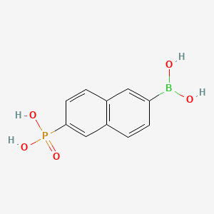 molecular formula C10H10BO5P B11763406 [6-(Dihydroxyboranyl)naphthalen-2-yl]phosphonic acid 