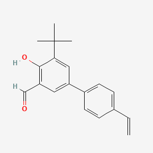 molecular formula C19H20O2 B11763436 5-Tert-butyl-4'-ethenyl-4-hydroxy-[1,1'-biphenyl]-3-carbaldehyde 