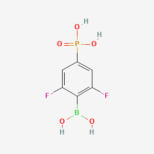 molecular formula C6H6BF2O5P B11763489 (4-Borono-3,5-difluorophenyl)phosphonic acid 