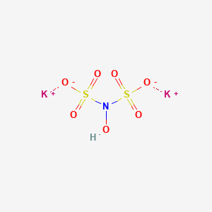 molecular formula HK2NO7S2 B11763522 {Bis[(potassiooxy)sulfonyl]amino}oxidanyl 