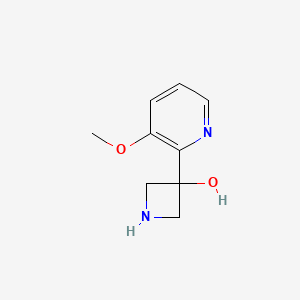 molecular formula C9H12N2O2 B11763546 3-(3-Methoxypyridin-2-yl)azetidin-3-ol 