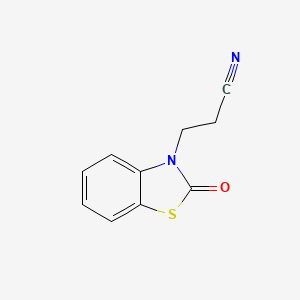 B11763924 3-(2-oxo-1,3-benzothiazol-3(2H)-yl)propanenitrile CAS No. 881-13-0