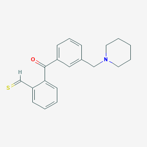 2-[3-(Piperidin-1-ylmethyl)benzoyl]thiobenzaldehyde