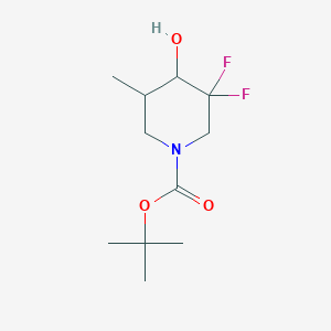 molecular formula C11H19F2NO3 B11763990 tert-butyl 3,3-Difluoro-4-hydroxy-5-methylpiperidine-1-carboxylate 