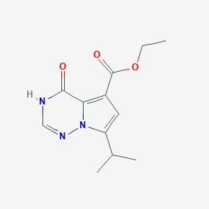 Ethyl 7-isopropyl-4-oxo-3,4-dihydropyrrolo[2,1-F][1,2,4]triazine-5-carboxylate