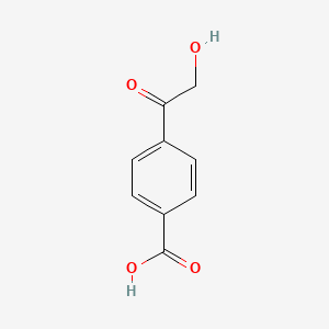 molecular formula C9H8O4 B11764279 4-(2-Hydroxyacetyl)benzoic acid 