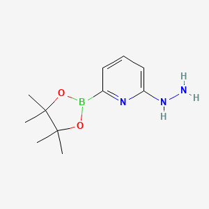 2-Hydrazinyl-6-(tetramethyl-1,3,2-dioxaborolan-2-yl)pyridine