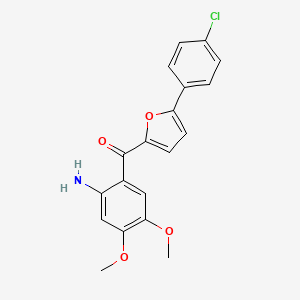 (2-Amino-4,5-dimethoxyphenyl)(5-(4-chlorophenyl)furan-2-yl)methanone