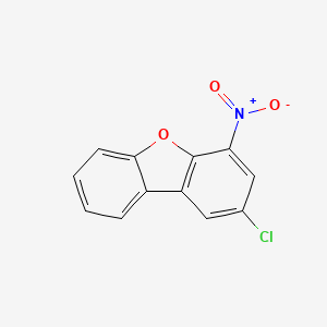 molecular formula C12H6ClNO3 B11764398 2-Chloro-4-nitrodibenzo[b,d]furan 