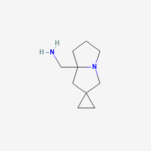 molecular formula C10H18N2 B11764487 (Dihydro-1'H,3'H-spiro[cyclopropane-1,2'-pyrrolizin]-7a'(5'H)-yl)methanamine 