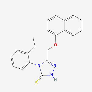 molecular formula C21H19N3OS B11764590 4-(2-Ethylphenyl)-5-((naphthalen-1-yloxy)methyl)-4H-1,2,4-triazole-3-thiol 