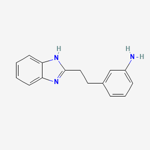 molecular formula C15H15N3 B11764603 3-(2-(1H-Benzo[d]imidazol-2-yl)ethyl)aniline 