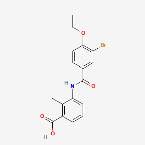 molecular formula C17H16BrNO4 B1176464 3-[(3-Bromo-4-ethoxybenzoyl)amino]-2-methylbenzoic acid 