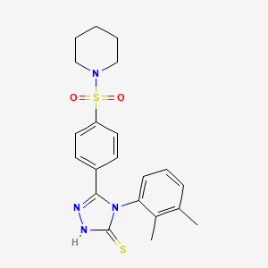 4-(2,3-Dimethylphenyl)-5-(4-(piperidin-1-ylsulfonyl)phenyl)-4H-1,2,4-triazole-3-thiol