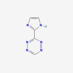 molecular formula C5H4N6 B11764657 3-(1H-Imidazol-2-yl)-1,2,4,5-tetrazine 