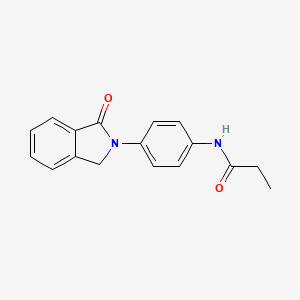 molecular formula C17H16N2O2 B1176473 N-[4-(1-oxo-1,3-dihydro-2H-isoindol-2-yl)phenyl]propanamide 