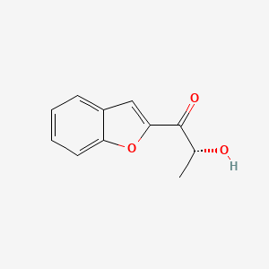 molecular formula C11H10O3 B11764760 (2R)-1-(1-benzofuran-2-yl)-2-hydroxypropan-1-one CAS No. 827322-66-7