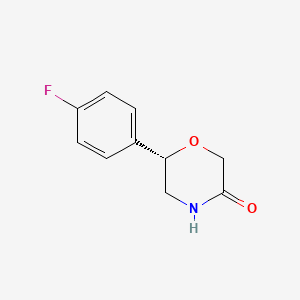 molecular formula C10H10FNO2 B11764770 (6S)-6-(4-fluorophenyl)morpholin-3-one CAS No. 920798-10-3