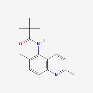molecular formula C16H20N2O B1176480 N-(2,6-dimethyl-5-quinolinyl)-2,2-dimethylpropanamide 