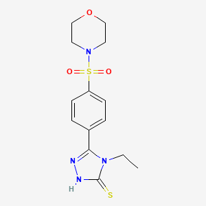 4-Ethyl-5-(4-(morpholinosulfonyl)phenyl)-4H-1,2,4-triazole-3-thiol