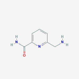 molecular formula C7H9N3O B11764868 6-(Aminomethyl)picolinamide 