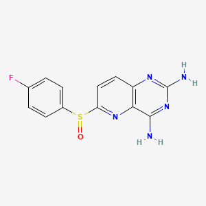 molecular formula C13H10FN5OS B11764882 6-((4-Fluorophenyl)sulfinyl)pyrido[3,2-D]pyrimidine-2,4-diamine CAS No. 95096-02-9