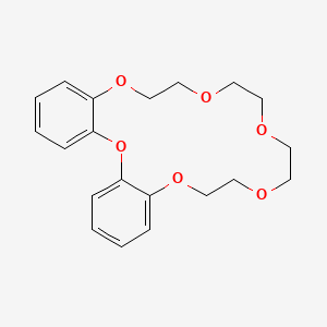 molecular formula C20H24O6 B11764923 6,7,9,10,12,13,15,16-Octahydrodibenzo[b,e][1,4,7,10,13,16]hexaoxacyclooctadecine 