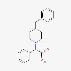 molecular formula C20H23NO2 B11764935 2-(4-Benzylpiperidin-1-yl)-2-phenylacetic acid 