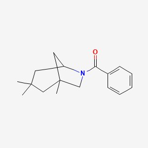 molecular formula C17H23NO B11765002 Phenyl(1,3,3-trimethyl-6-azabicyclo[3.2.1]oct-6-yl)methanone CAS No. 88502-94-7