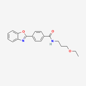 4-(1,3-benzoxazol-2-yl)-N-(3-ethoxypropyl)benzamide