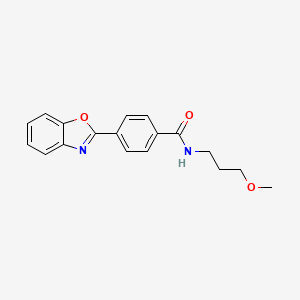 molecular formula C18H18N2O3 B1176514 4-(1,3-benzoxazol-2-yl)-N-(3-methoxypropyl)benzamide 
