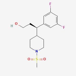 molecular formula C15H21F2NO3S B11765271 (R)-3-(3,5-Difluorophenyl)-3-(1-(methylsulfonyl)piperidin-4-yl)propan-1-ol CAS No. 718610-74-3