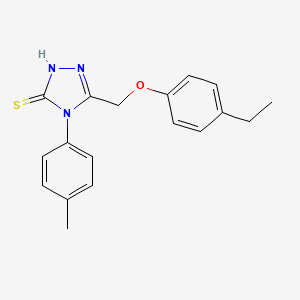 molecular formula C18H19N3OS B11765315 5-((4-Ethylphenoxy)methyl)-4-(p-tolyl)-4H-1,2,4-triazole-3-thiol 