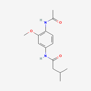 molecular formula C14H20N2O3 B1176538 N-[4-(acetylamino)-3-methoxyphenyl]-3-methylbutanamide 