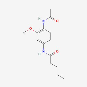 molecular formula C14H20N2O3 B1176542 N-[4-(acetylamino)-3-methoxyphenyl]pentanamide 