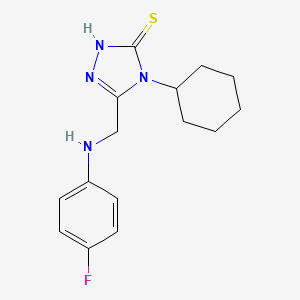 4-Cyclohexyl-5-(((4-fluorophenyl)amino)methyl)-4H-1,2,4-triazole-3-thiol