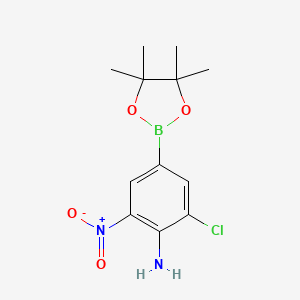 2-Chloro-6-nitro-4-(4,4,5,5-tetramethyl-1,3,2-dioxaborolan-2-YL)aniline