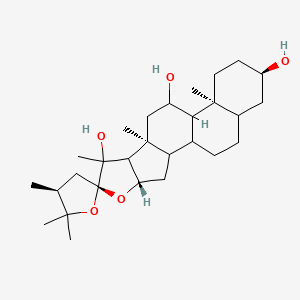 (3'S,4S,6R,7R,9S,11S,13S,16R)-2',2',3',7,9,13-hexamethylspiro[5-oxapentacyclo[10.8.0.02,9.04,8.013,18]icosane-6,5'-oxolane]-7,11,16-triol