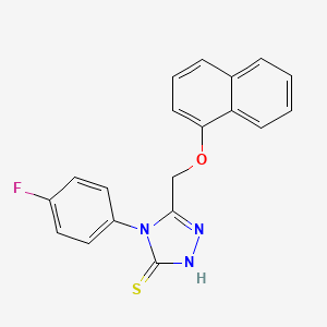 4-(4-Fluorophenyl)-5-((naphthalen-1-yloxy)methyl)-4H-1,2,4-triazole-3-thiol