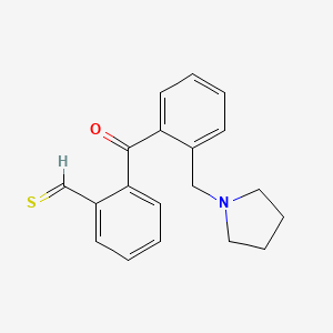 2-[2-(Pyrrolidin-1-ylmethyl)benzoyl]thiobenzaldehyde