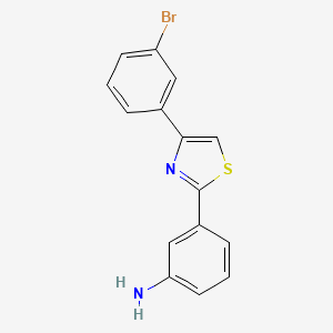 molecular formula C15H11BrN2S B11765725 3-(4-(3-Bromophenyl)thiazol-2-yl)aniline CAS No. 886496-22-6