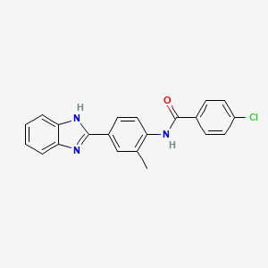 N-[4-(1H-benzimidazol-2-yl)-2-methylphenyl]-4-chlorobenzamide