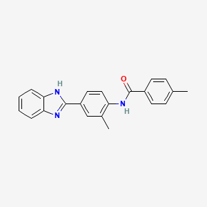 N-[4-(1H-benzimidazol-2-yl)-2-methylphenyl]-4-methylbenzamide